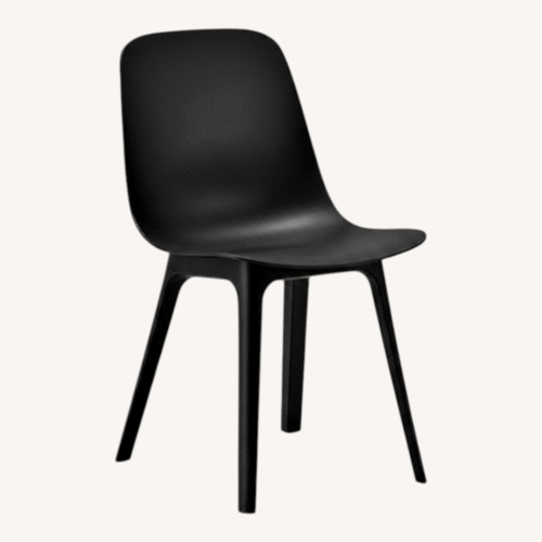 Used IKEA Dark Gray Plastic Dining Chairs, Set of 4  for sale on AptDeco