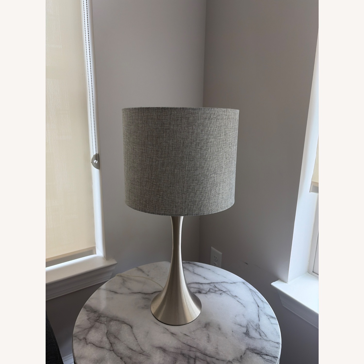 Silver Stainless Steel Table Lamps - image-3