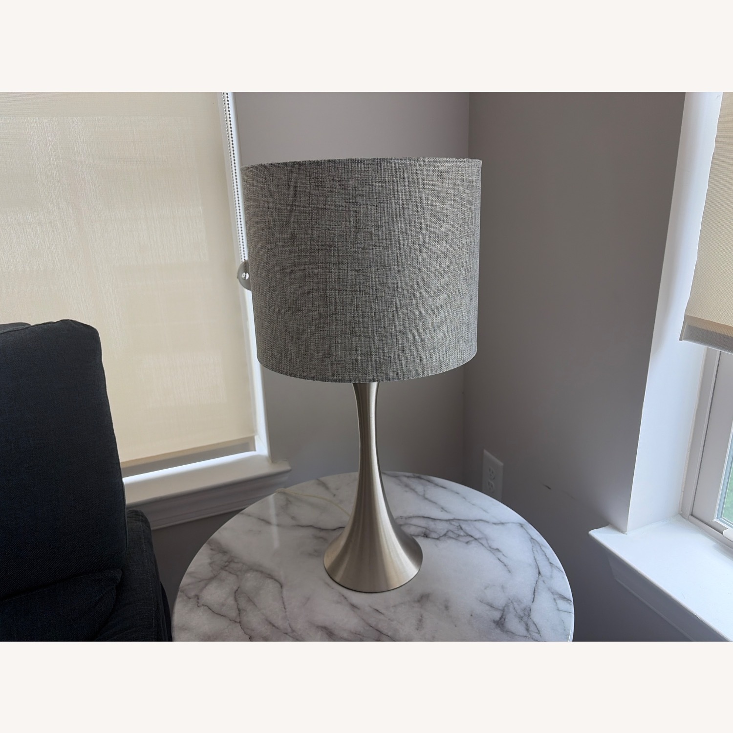 Silver Stainless Steel Table Lamps - image-2