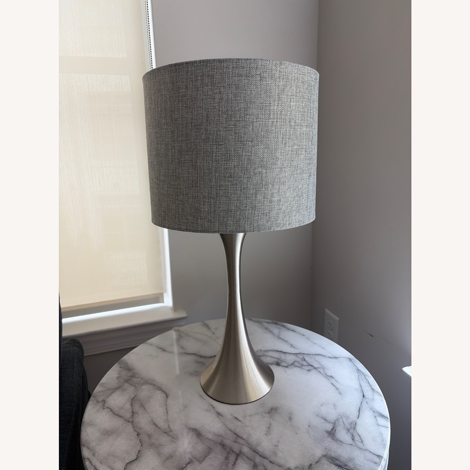 Silver Stainless Steel Table Lamps - image-1
