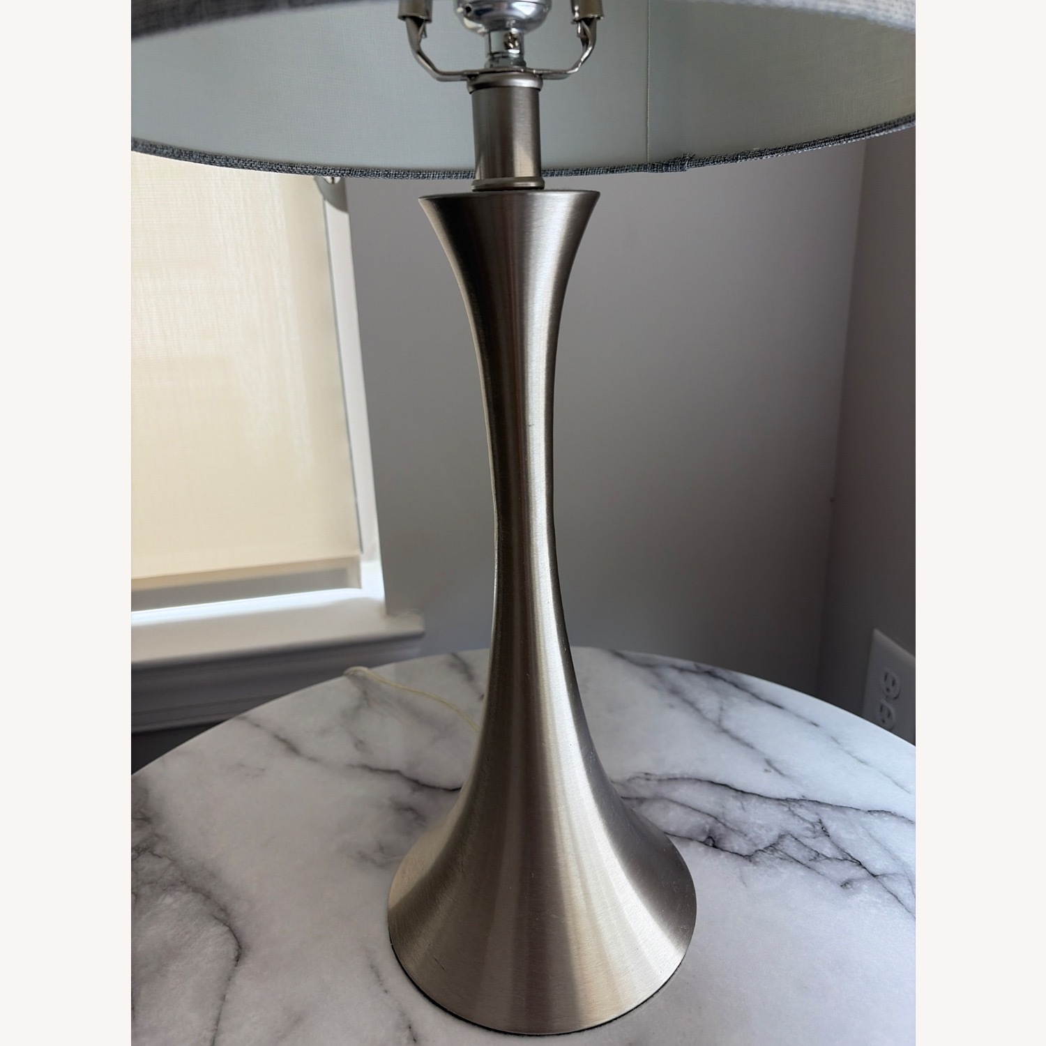 Silver Stainless Steel Table Lamps - image-4