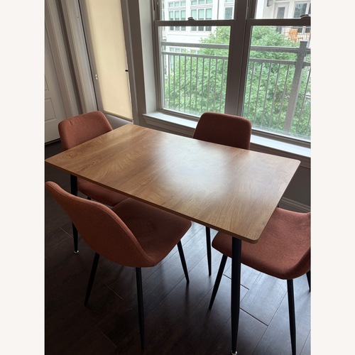 Used Wayfair Light Brown Wood Dining Set for sale on AptDeco