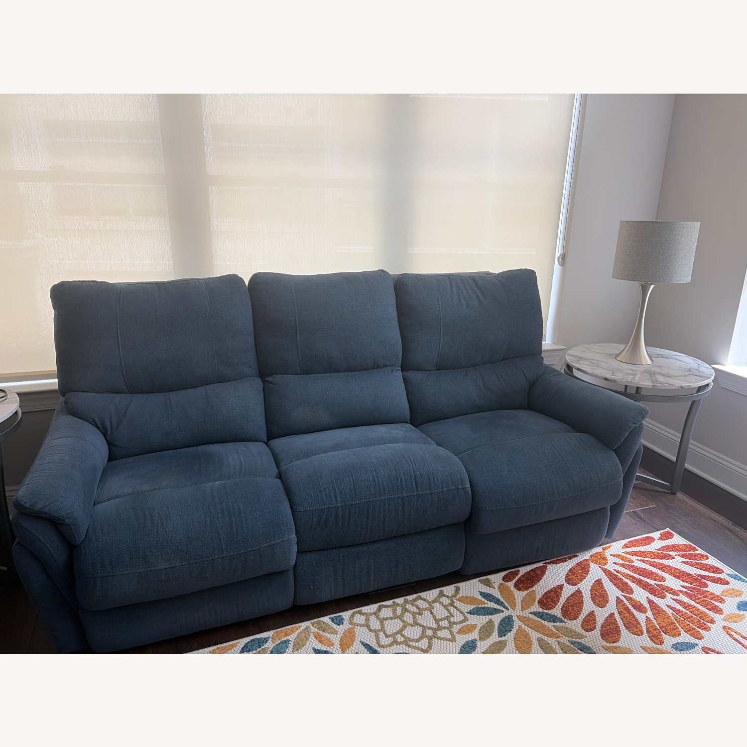 American Signature Furniture Blue 3+ Seater Sofa - image-2