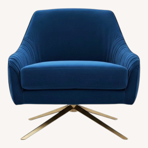 Used West Elm Blue Roar & Rabbit Swivel Chair for sale on AptDeco