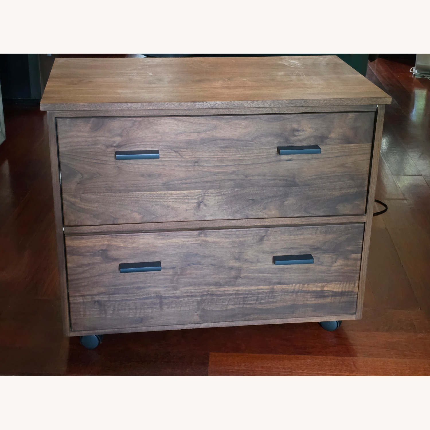 Room & Board Linear Walnut filing cabinet - image-1