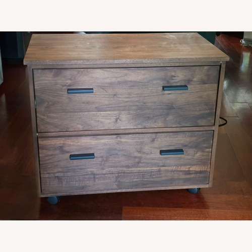 Used Room & Board Linear Walnut filing cabinet for sale on AptDeco