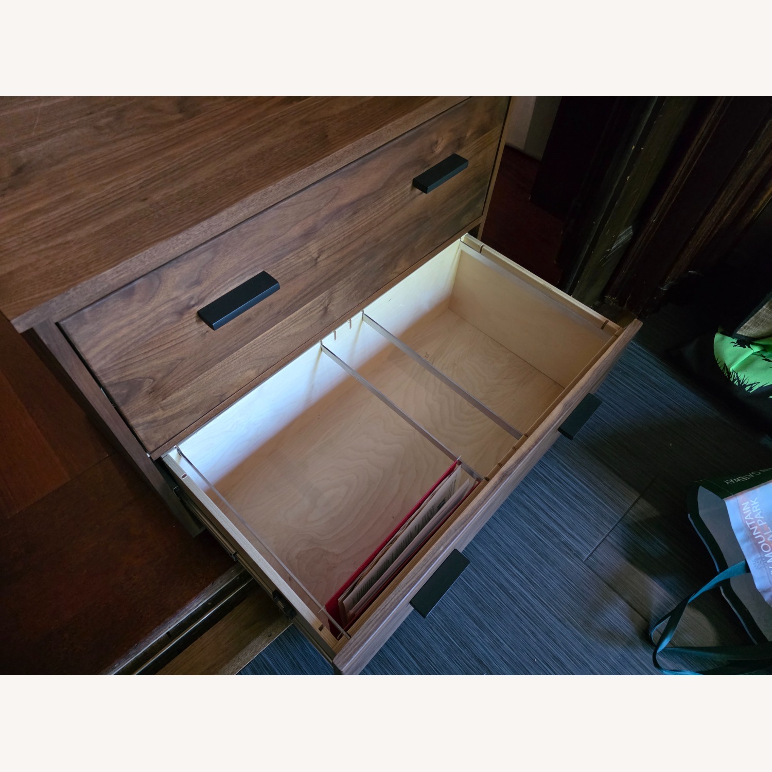 Room & Board Linear Walnut filing cabinet - image-4