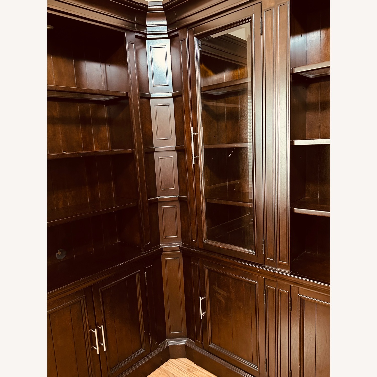 Vintage/Antique Dark Brown Wood Bookcase - image-6