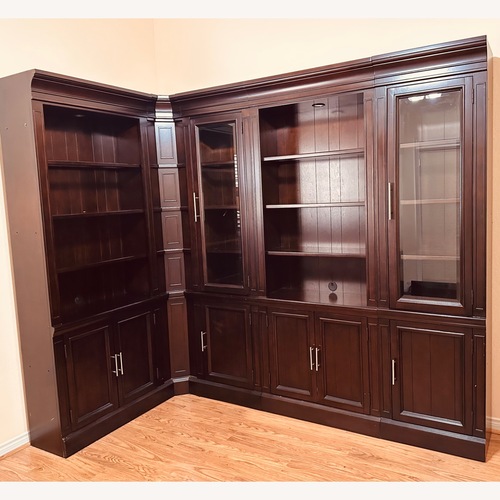 Used Vintage/Antique Dark Brown Wood Bookcase for sale on AptDeco