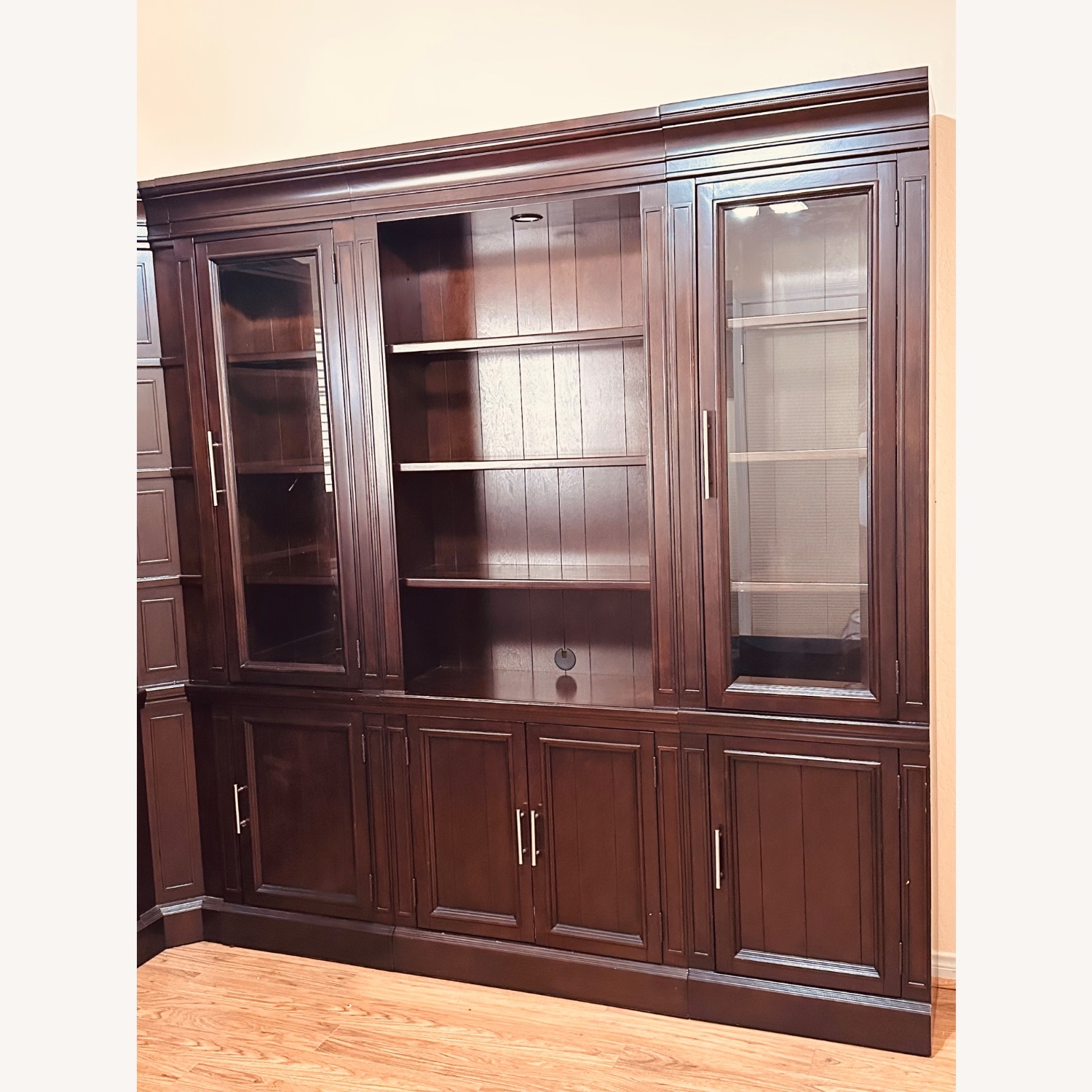 Vintage/Antique Dark Brown Wood Bookcase - image-2