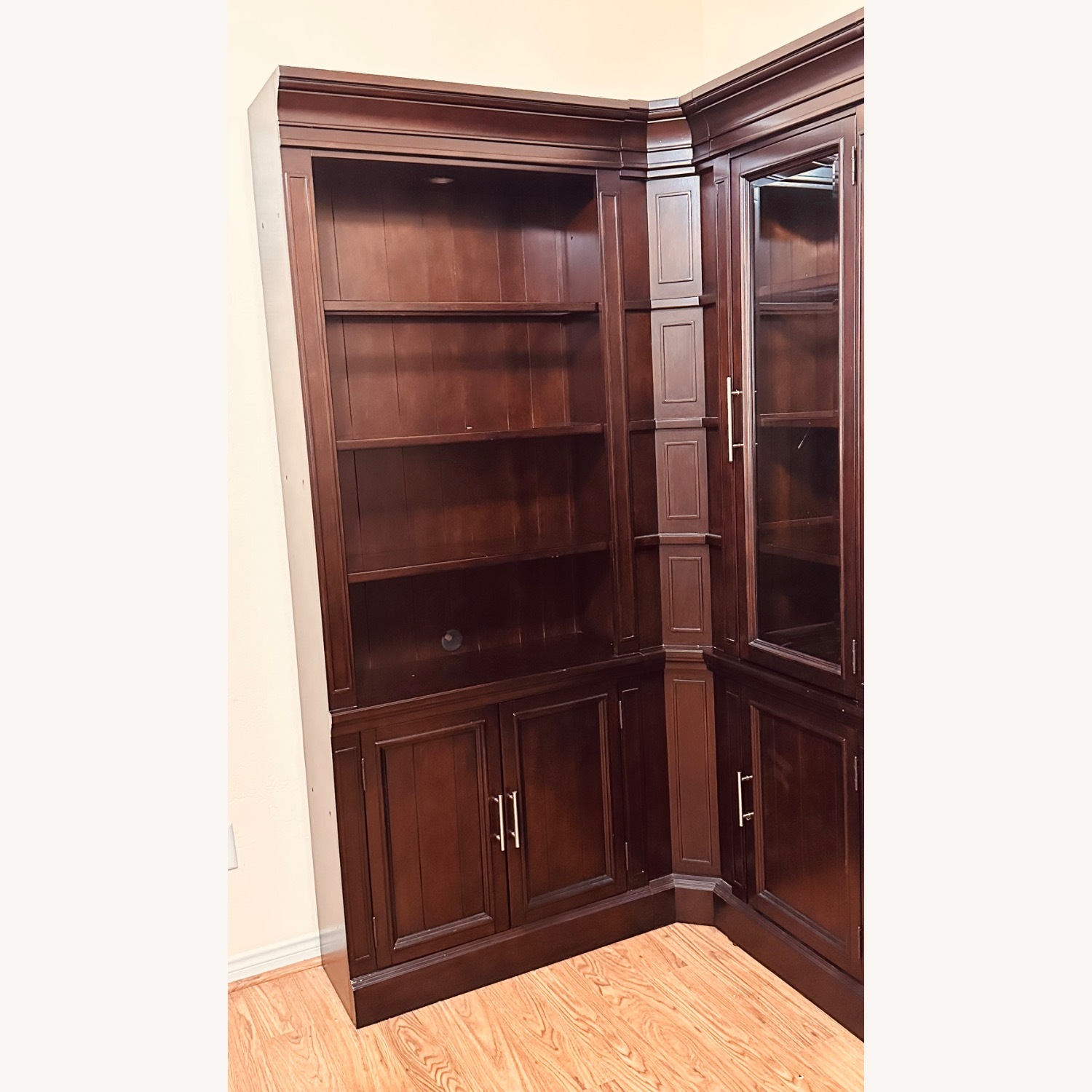 Vintage/Antique Dark Brown Wood Bookcase - image-3