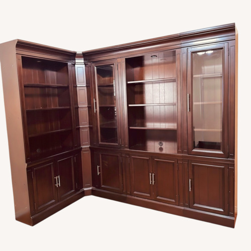 Used Vintage/Antique Dark Brown Wood Bookcase for sale on AptDeco
