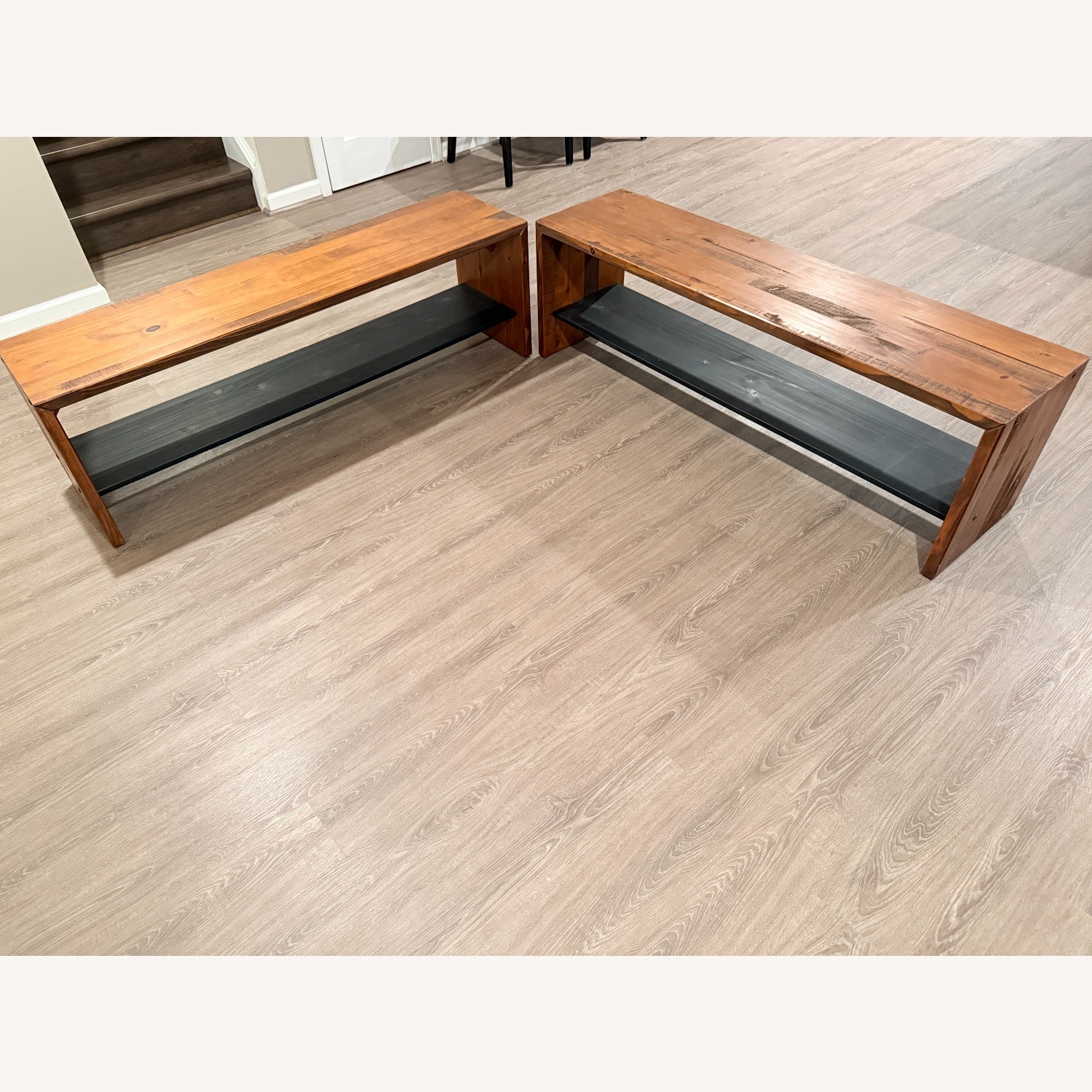 Wayfair Earby Dark Brown Wood Bench - image-2