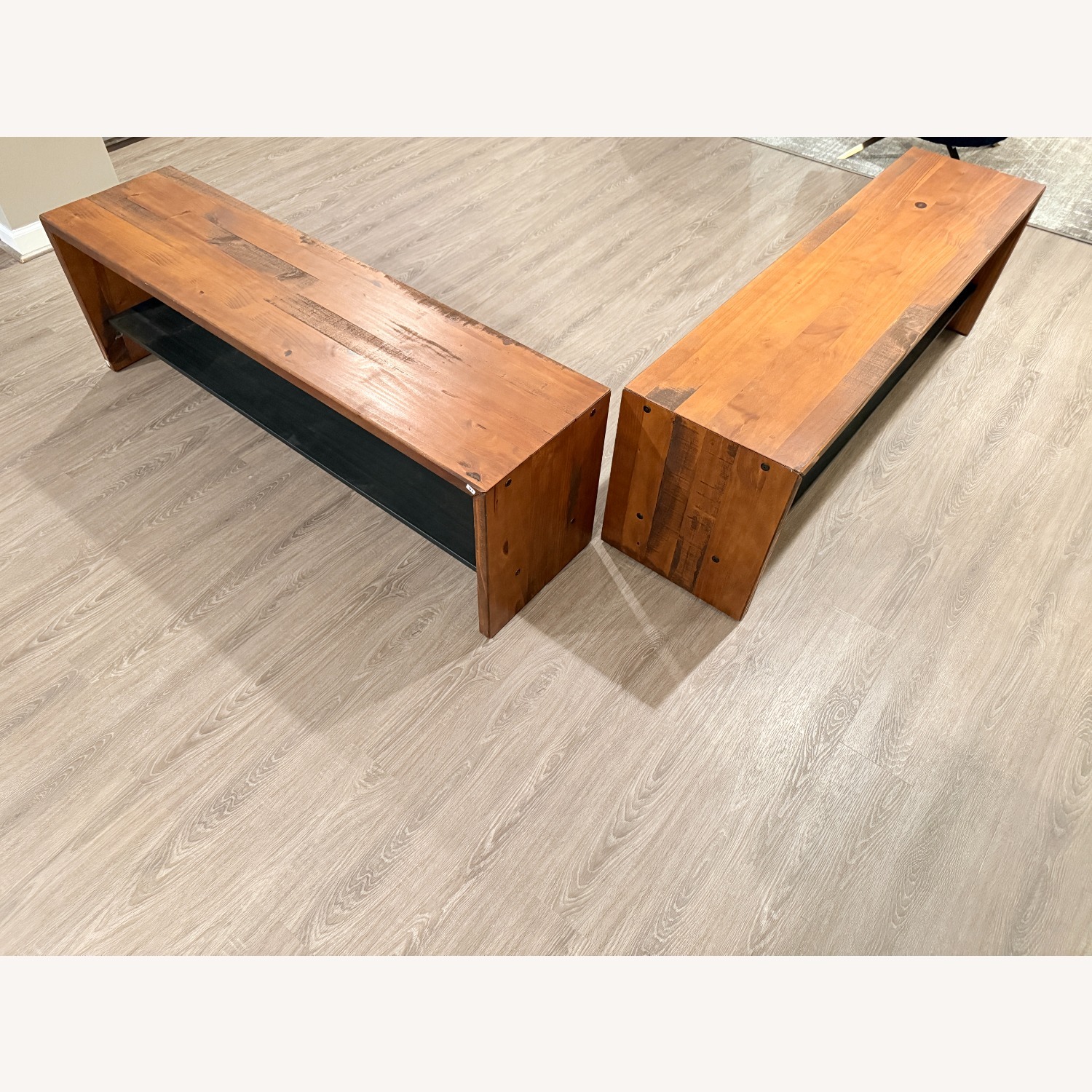 Wayfair Earby Dark Brown Wood Bench - image-3