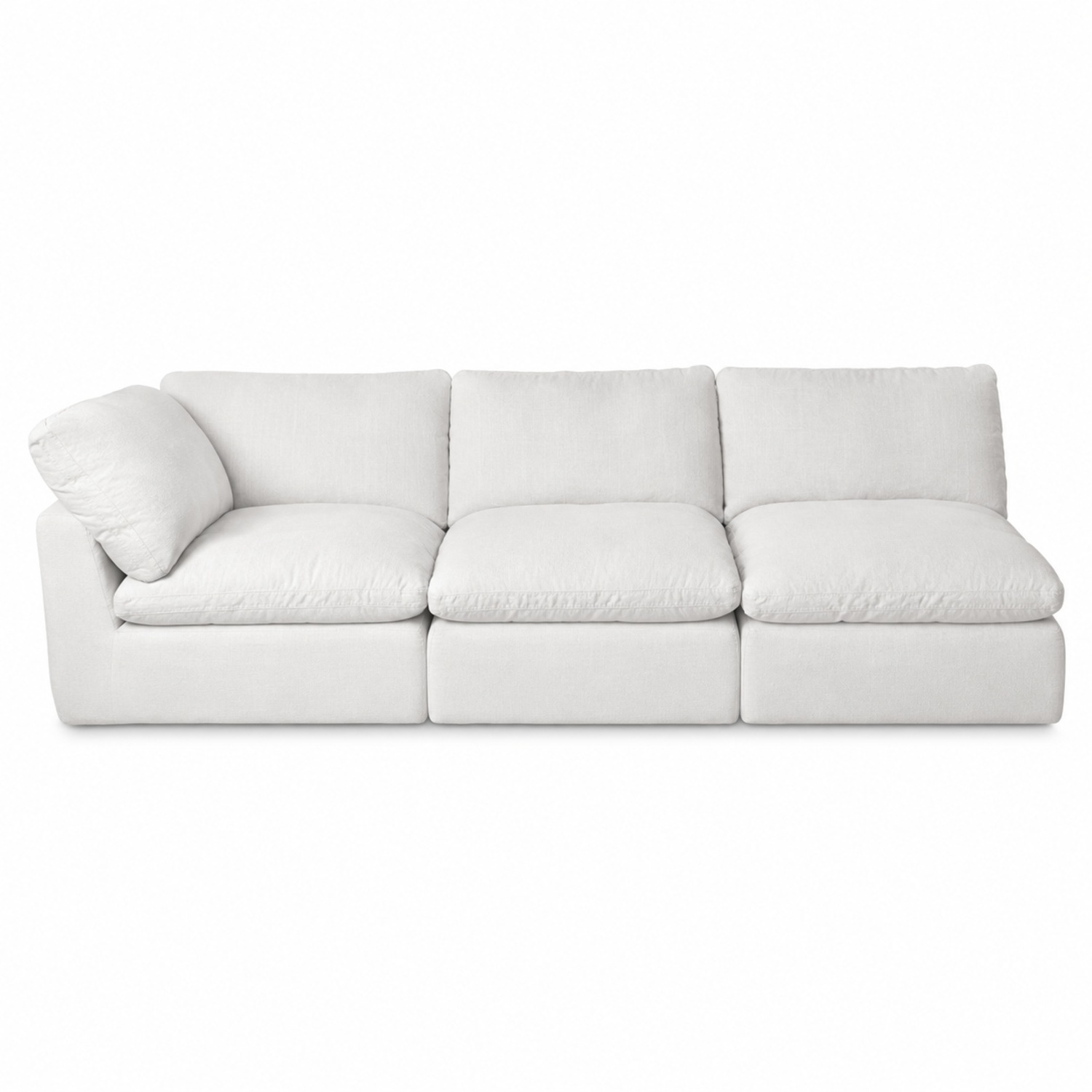 Restoration Hardware Cloud White Linen 3+ Seater Sofa - image-5