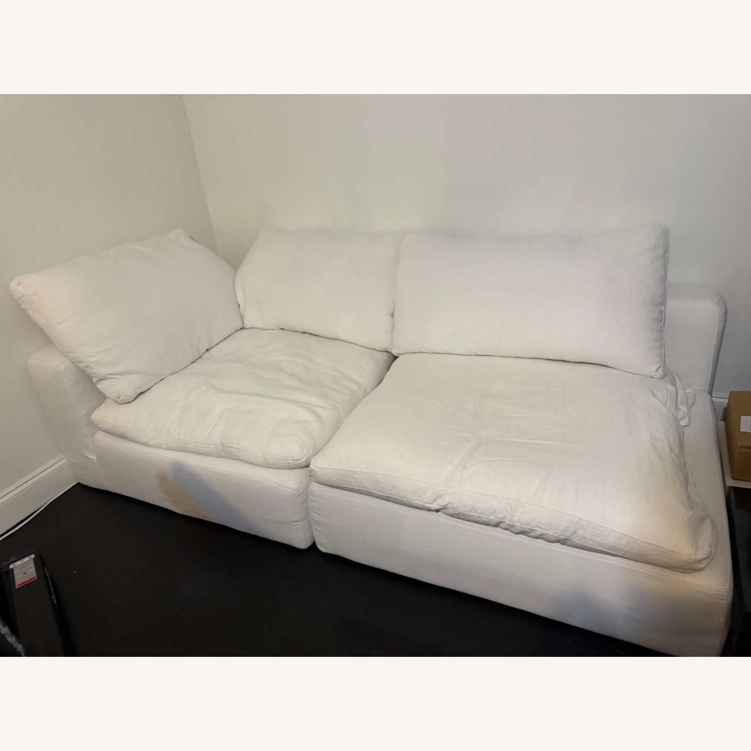 Restoration Hardware Cloud White Linen 3+ Seater Sofa - image-2