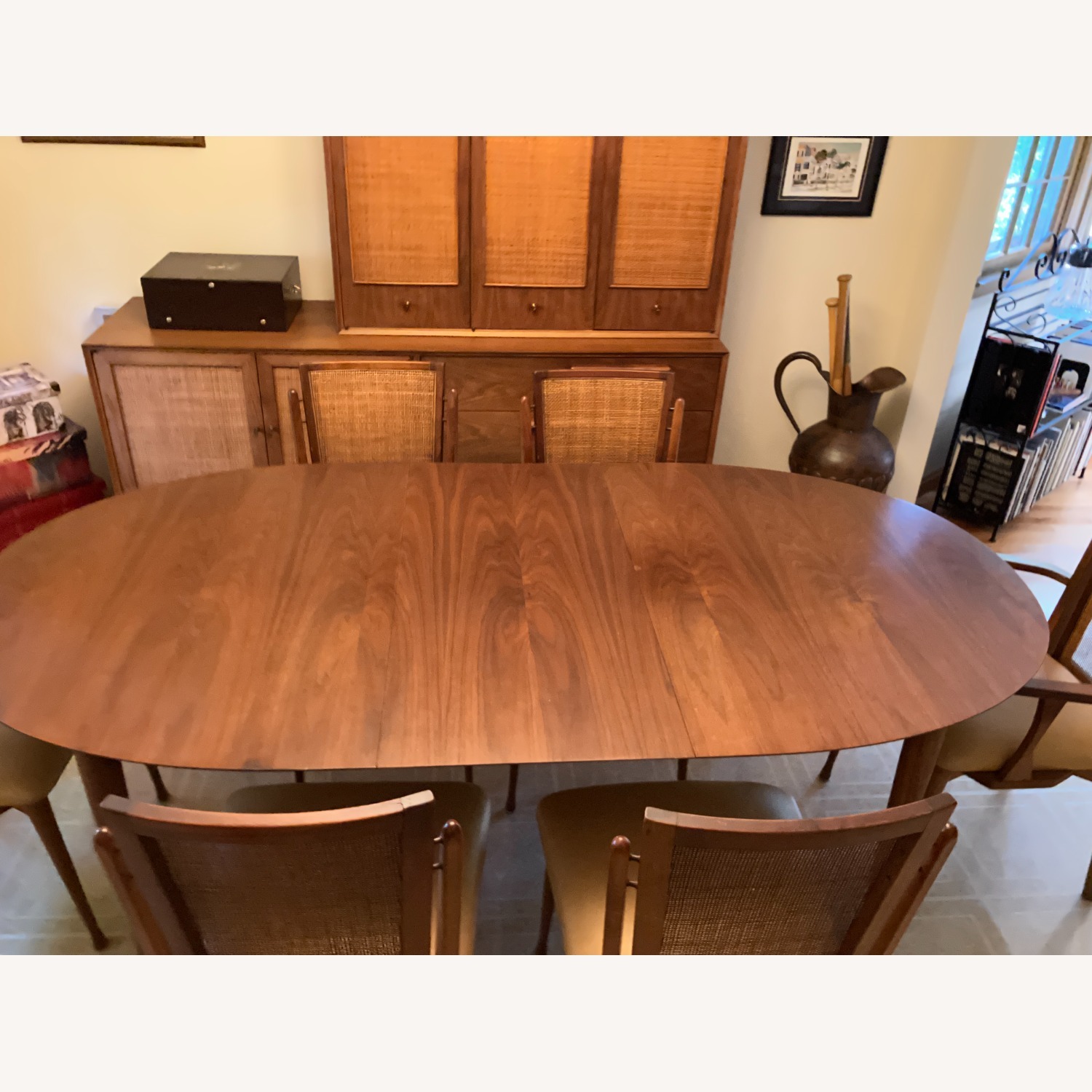 Mid 20th Century Modern Dining Table and 6 chairs - image-1