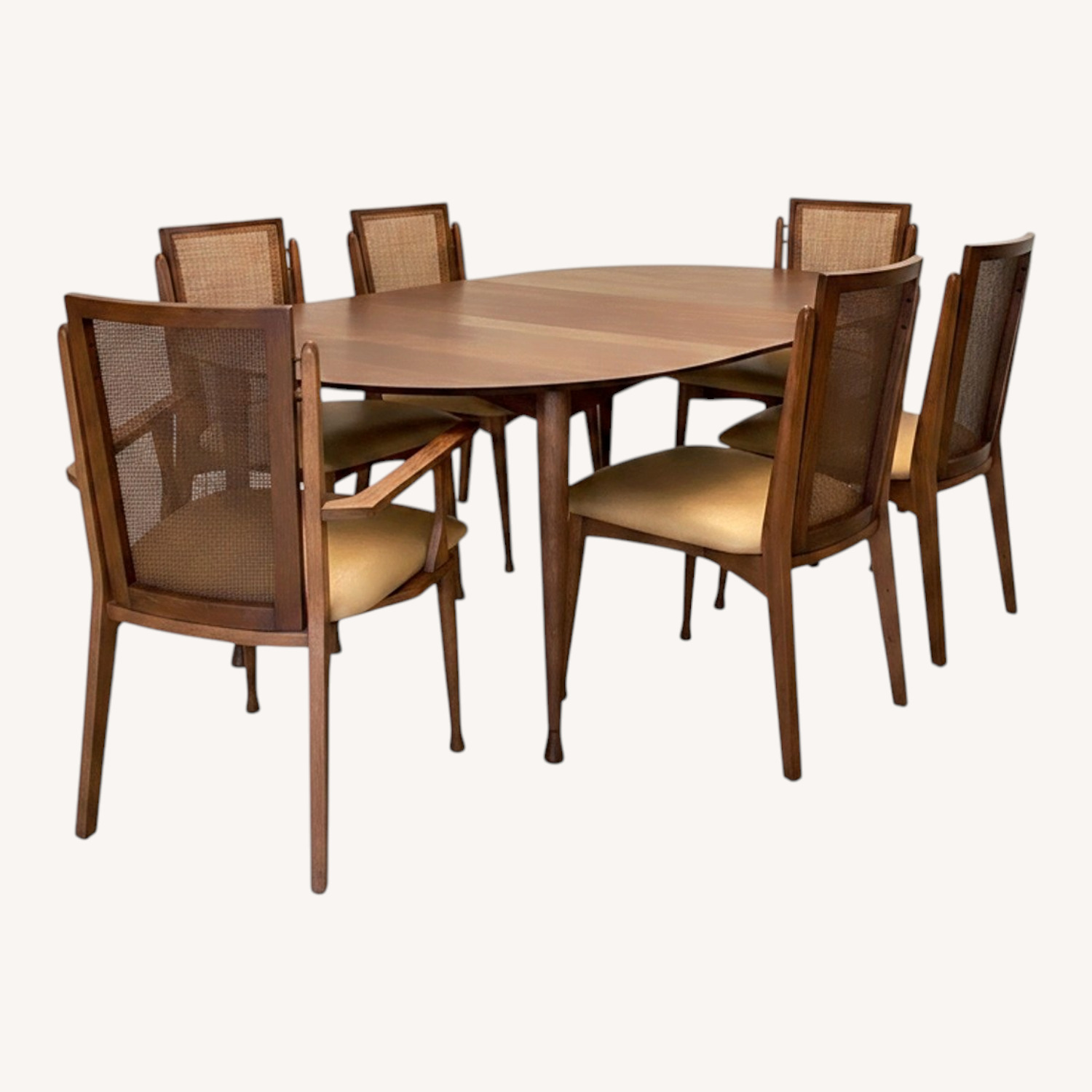 Mid 20th Century Modern Dining Table and 6 chairs - image-0