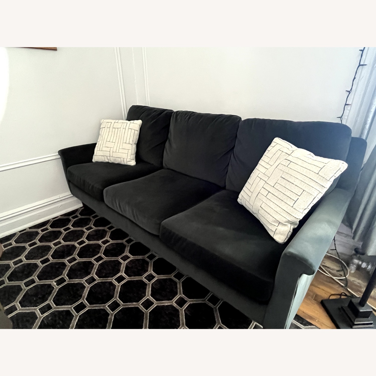 Raymour & Flanigan Green Fabric 3+ Seater Sofa - image-2