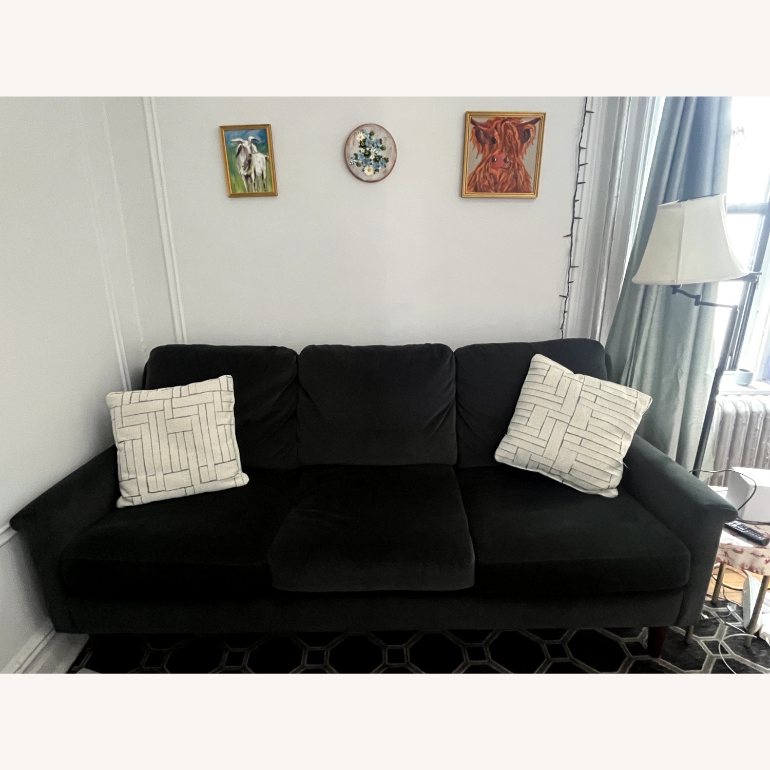 Raymour & Flanigan Green Fabric 3+ Seater Sofa - image-4