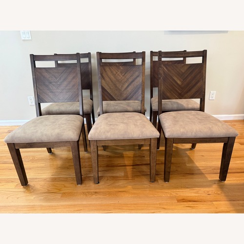 Used Lane Furniture Andaz Dark Brown Wood Dining Chairs for sale on AptDeco