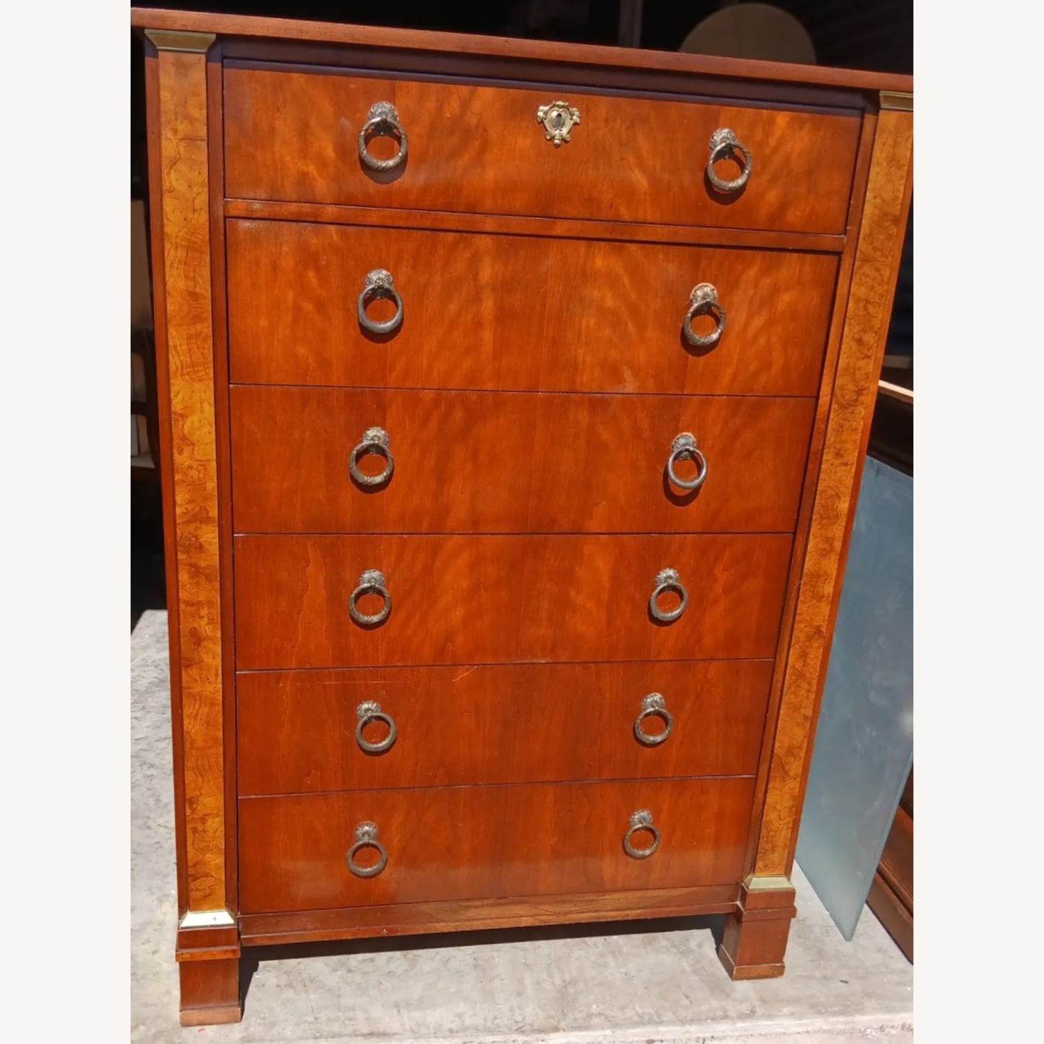 Brass Cherry Burl Baker Furniture Dresser - image-2
