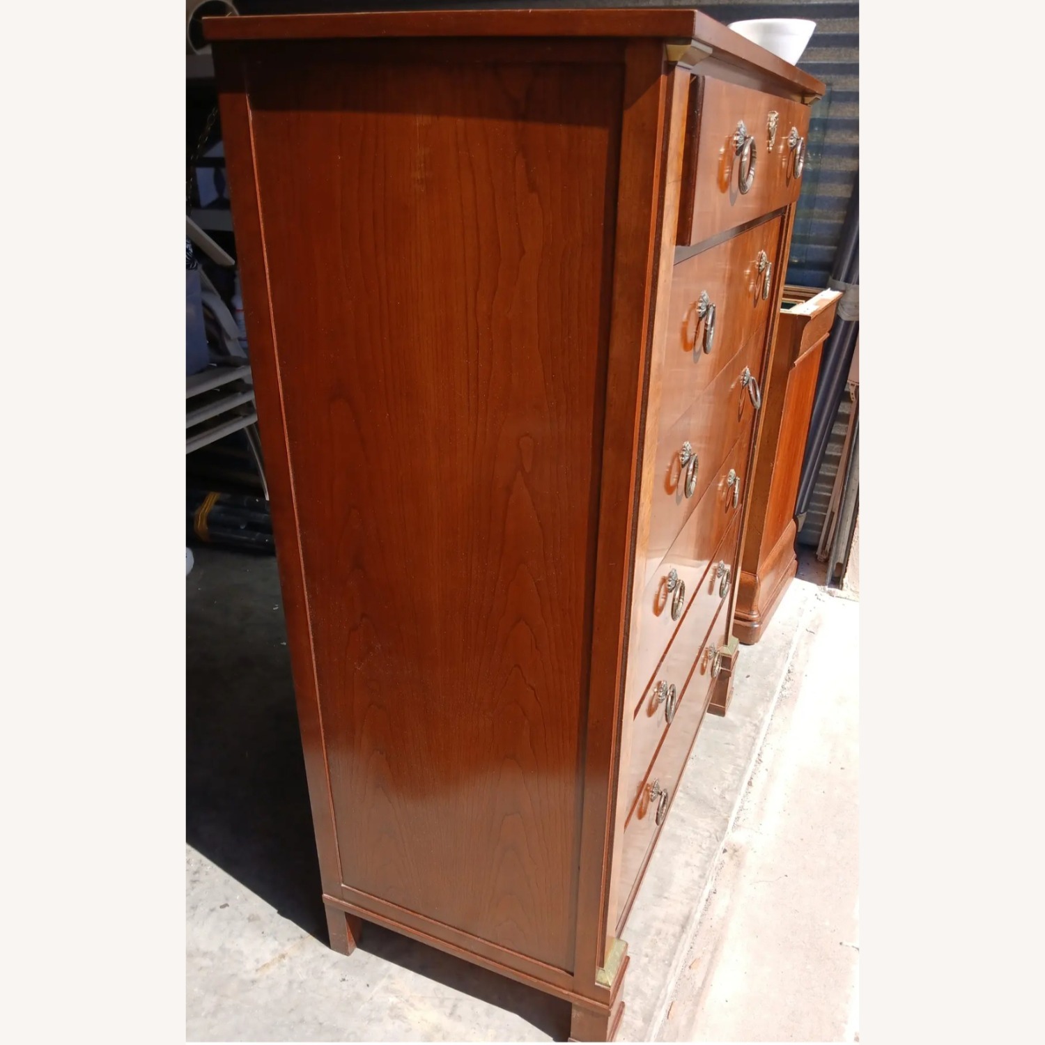 Brass Cherry Burl Baker Furniture Dresser - image-9