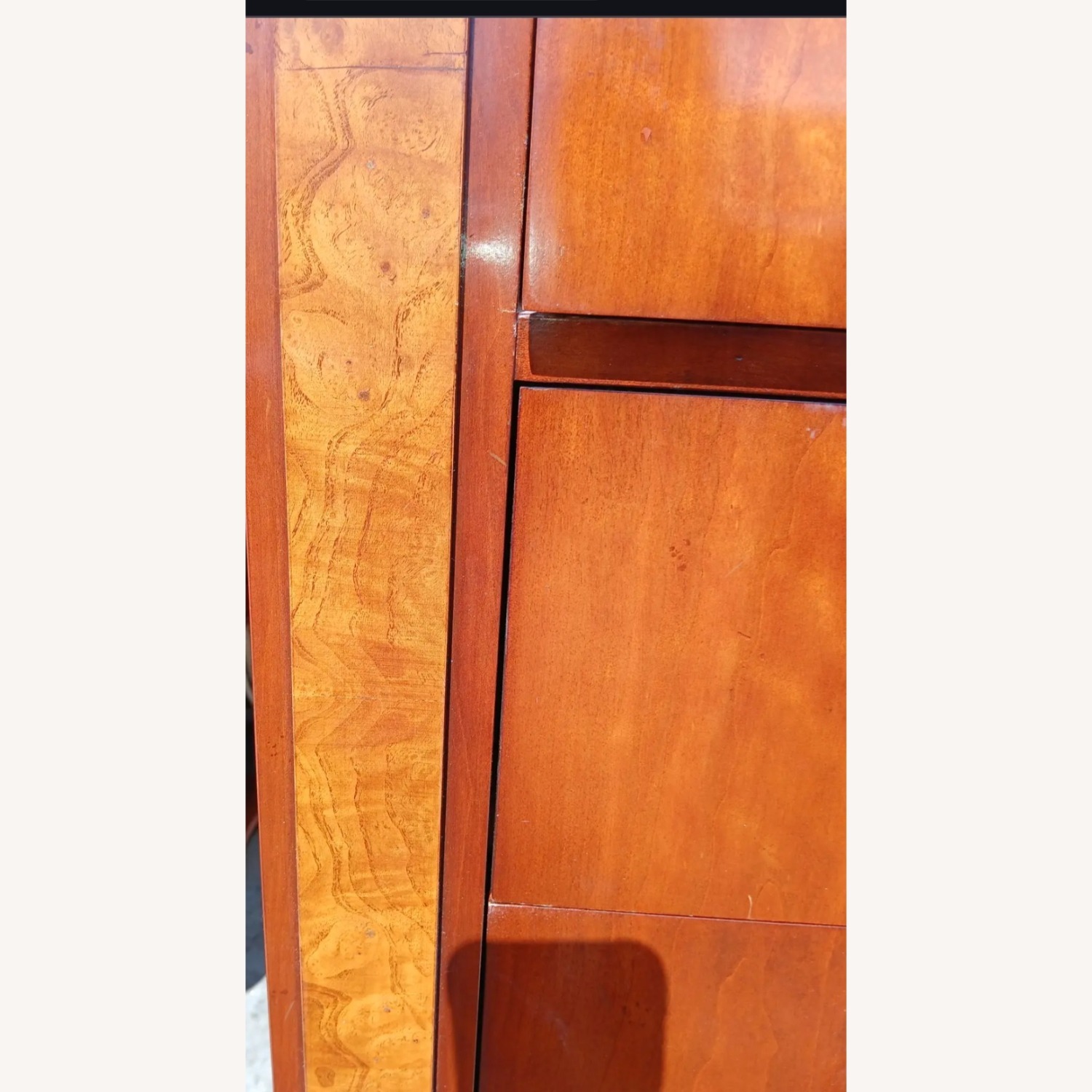 Brass Cherry Burl Baker Furniture Dresser - image-4