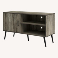 Wade Logan Light Gray Wood Media Storage
