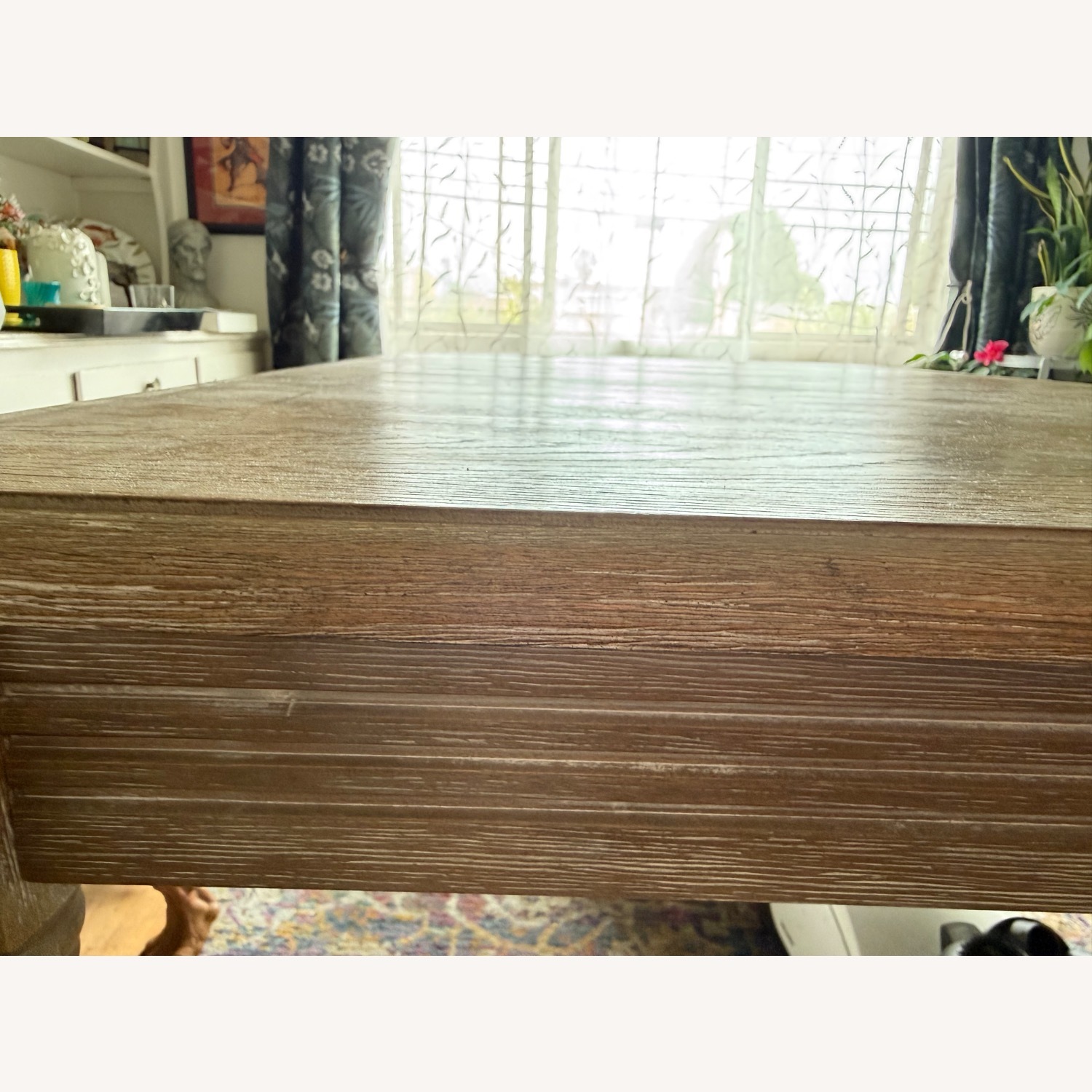 World Market Paige Distressed Oak Dining Table - image-9