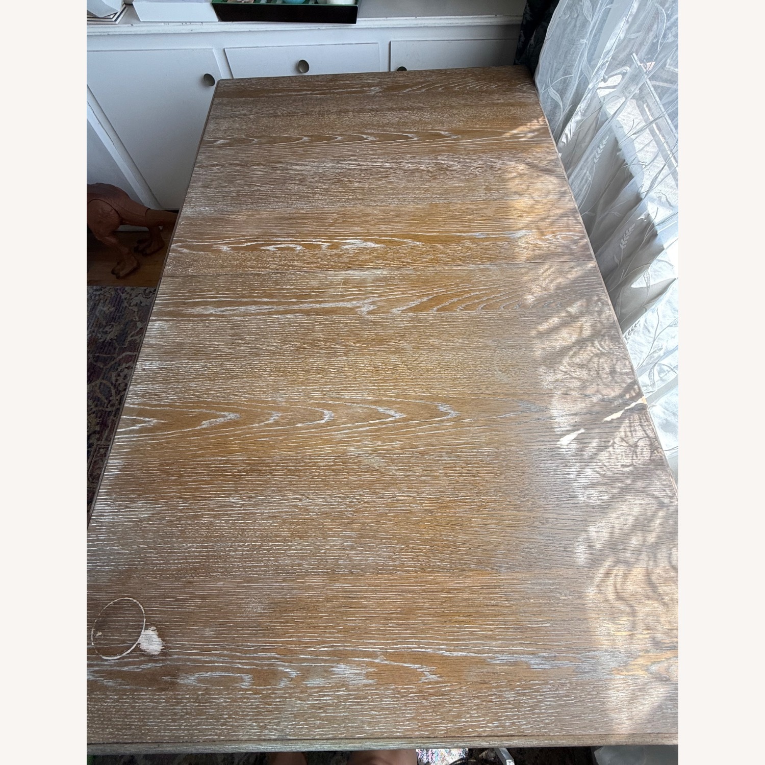 World Market Paige Distressed Oak Dining Table - image-3