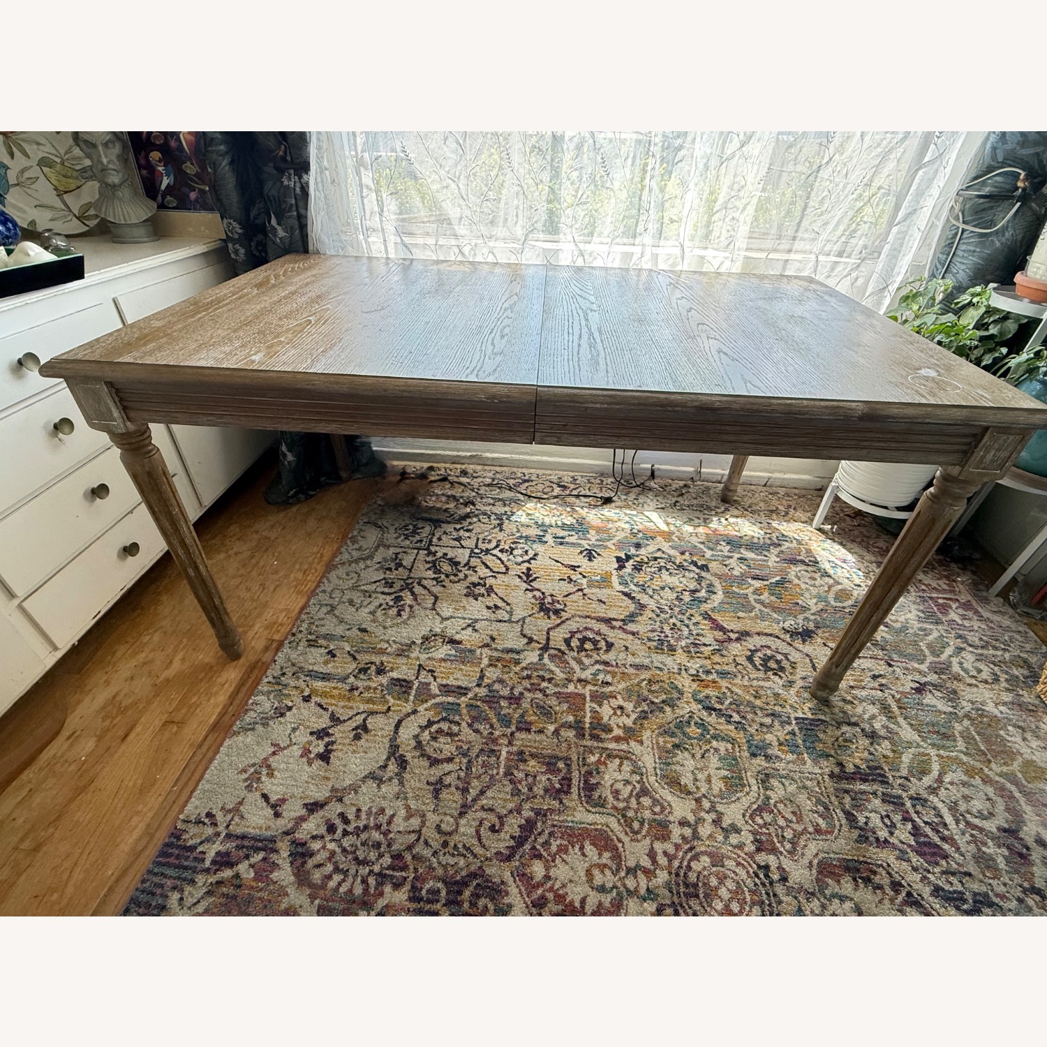 World Market Paige Distressed Oak Dining Table - image-6