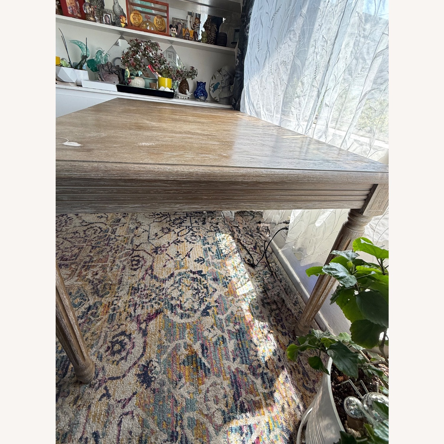 World Market Paige Distressed Oak Dining Table - image-5