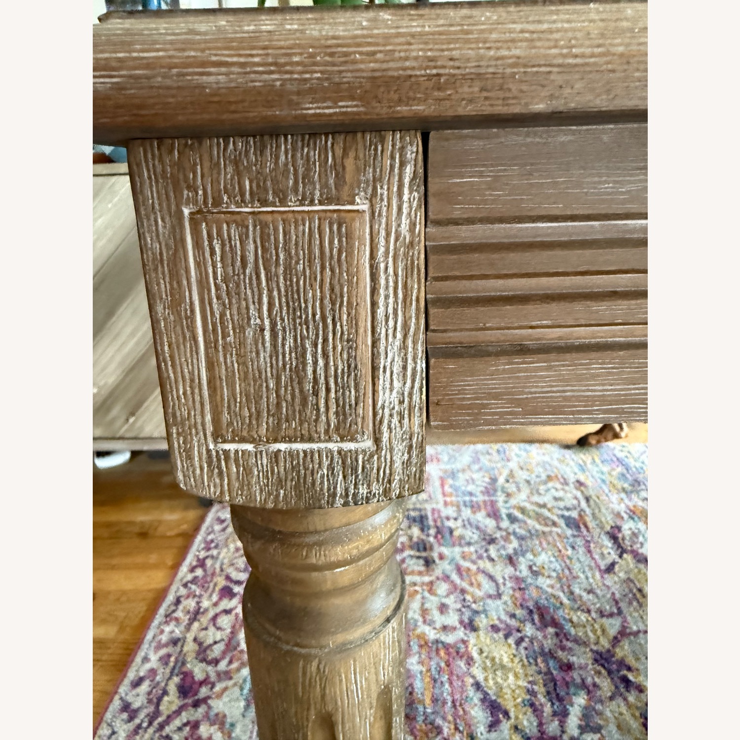 World Market Paige Distressed Oak Dining Table - image-8