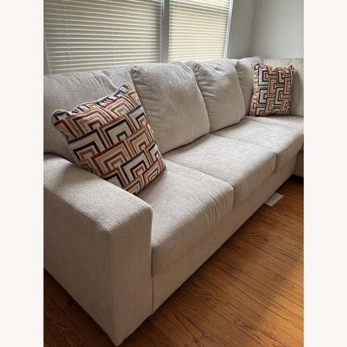 Used Ashley Furniture Natural Fabric 2 Piece Sectional for sale on AptDeco