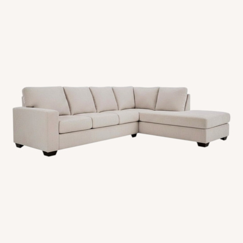 Used Ashley Furniture Natural Fabric 2 Piece Sectional for sale on AptDeco