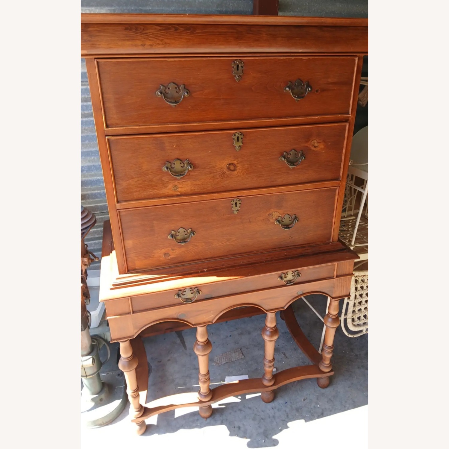 Antique William & Mary Style Dresser - image-7