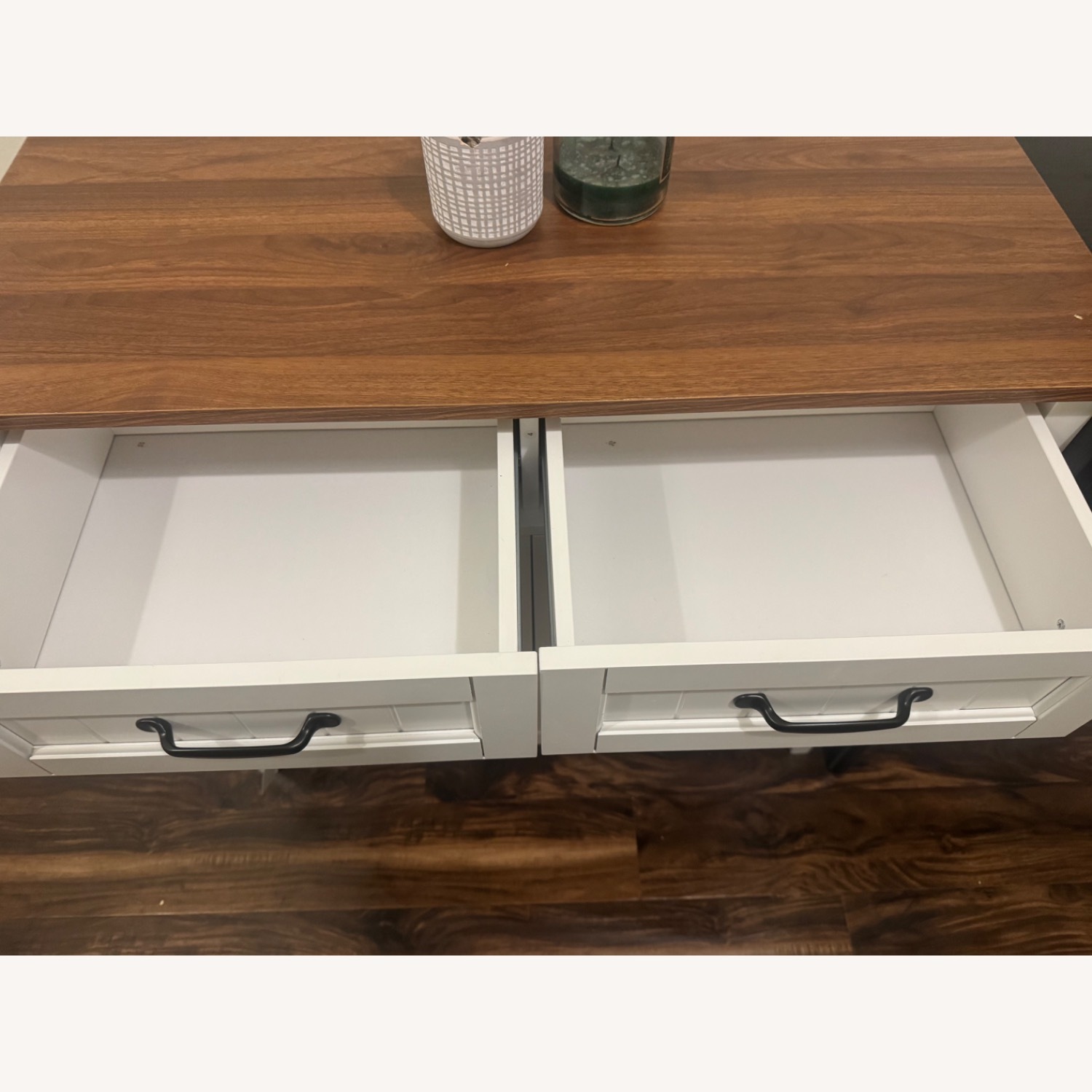 Amazon White Wood Bar Cart - image-4