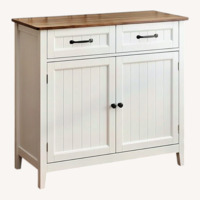 Amazon White Wood Bar Cart