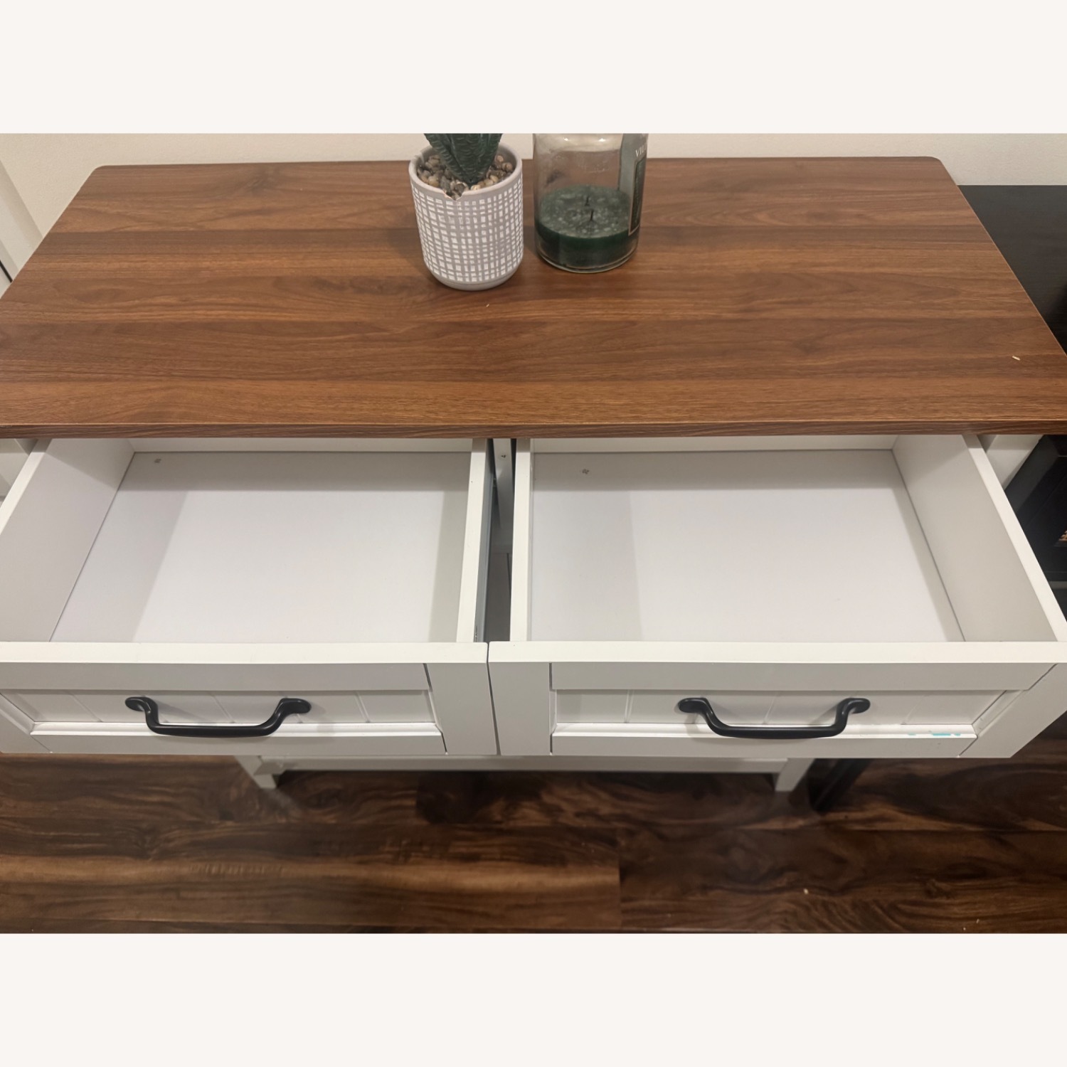 Amazon White Wood Bar Cart - image-3