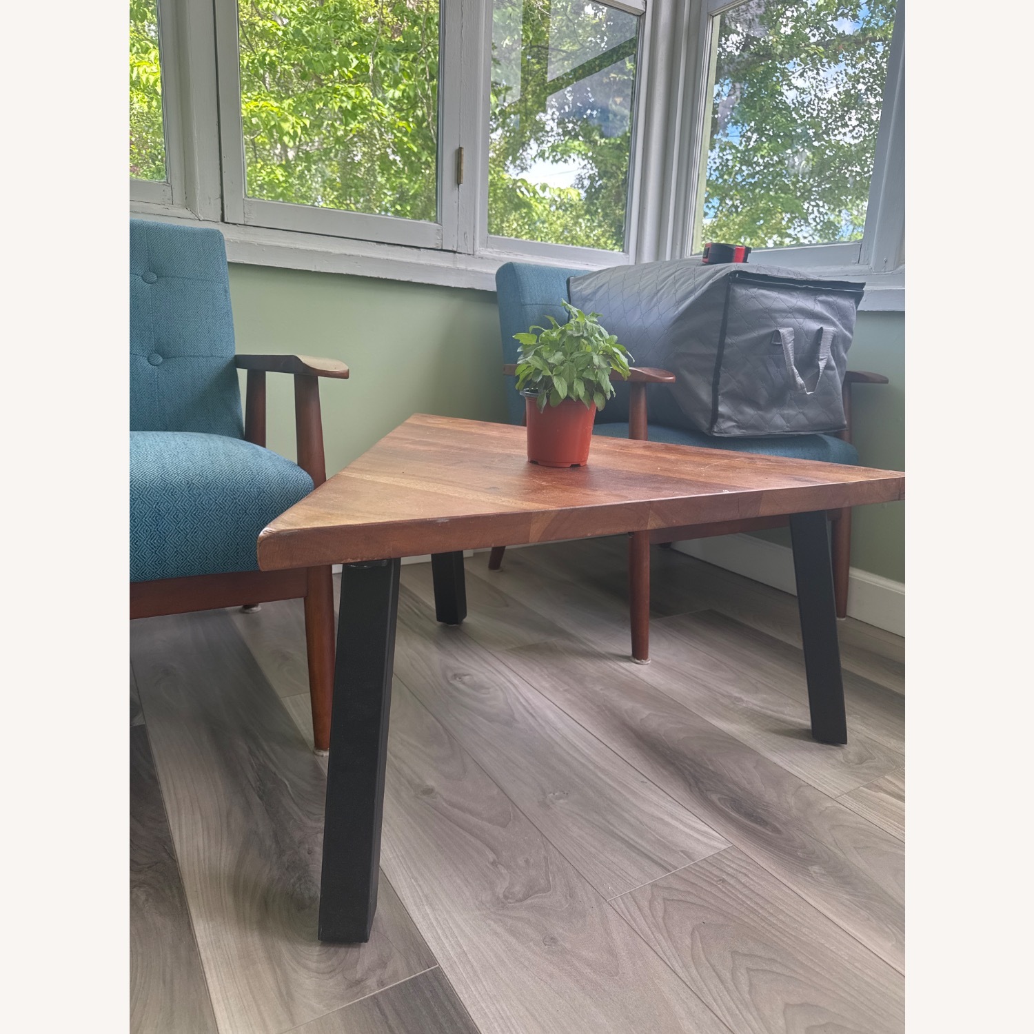 Dark Brown Wood Coffee Table - image-2