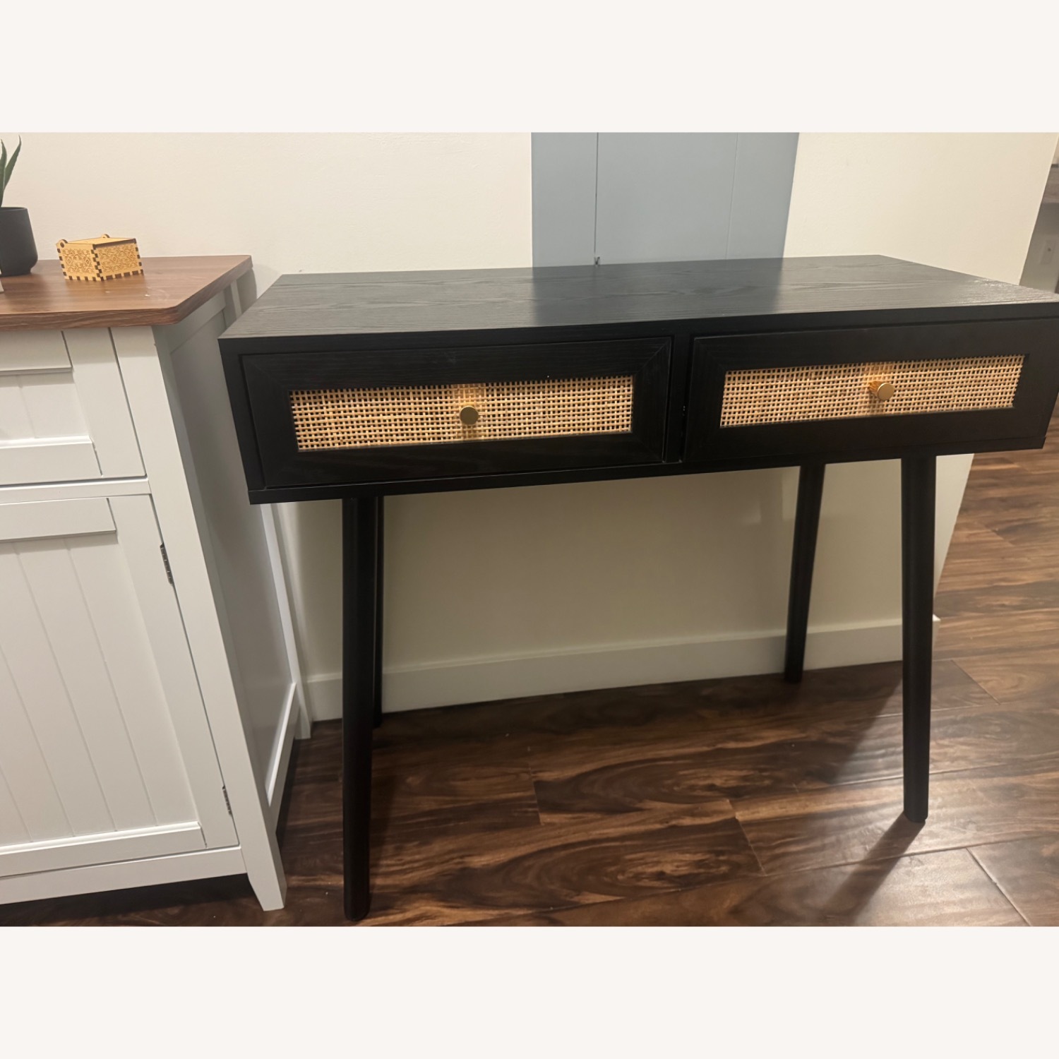 Frances Woven Rattan Desk - image-2