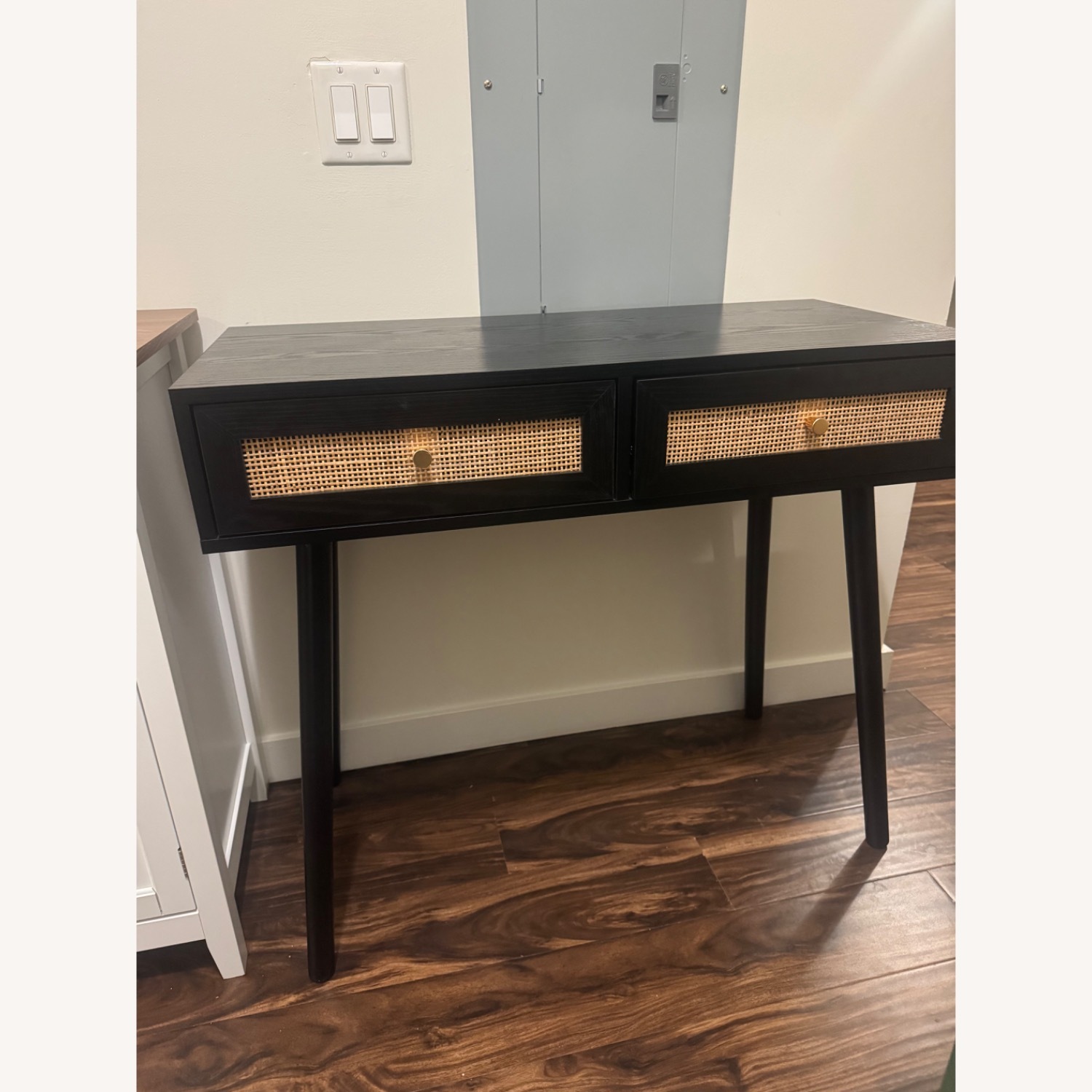 Frances Woven Rattan Desk - image-1