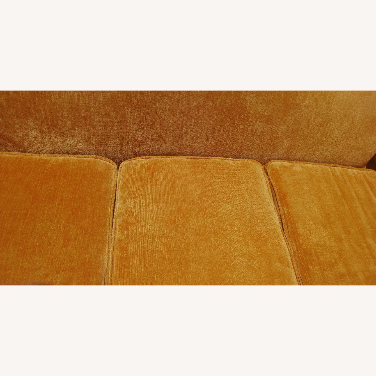 Vintage Gold Velvet Victorian Style Sofa - image-9