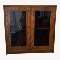 Antique Wooden Record Cabinet