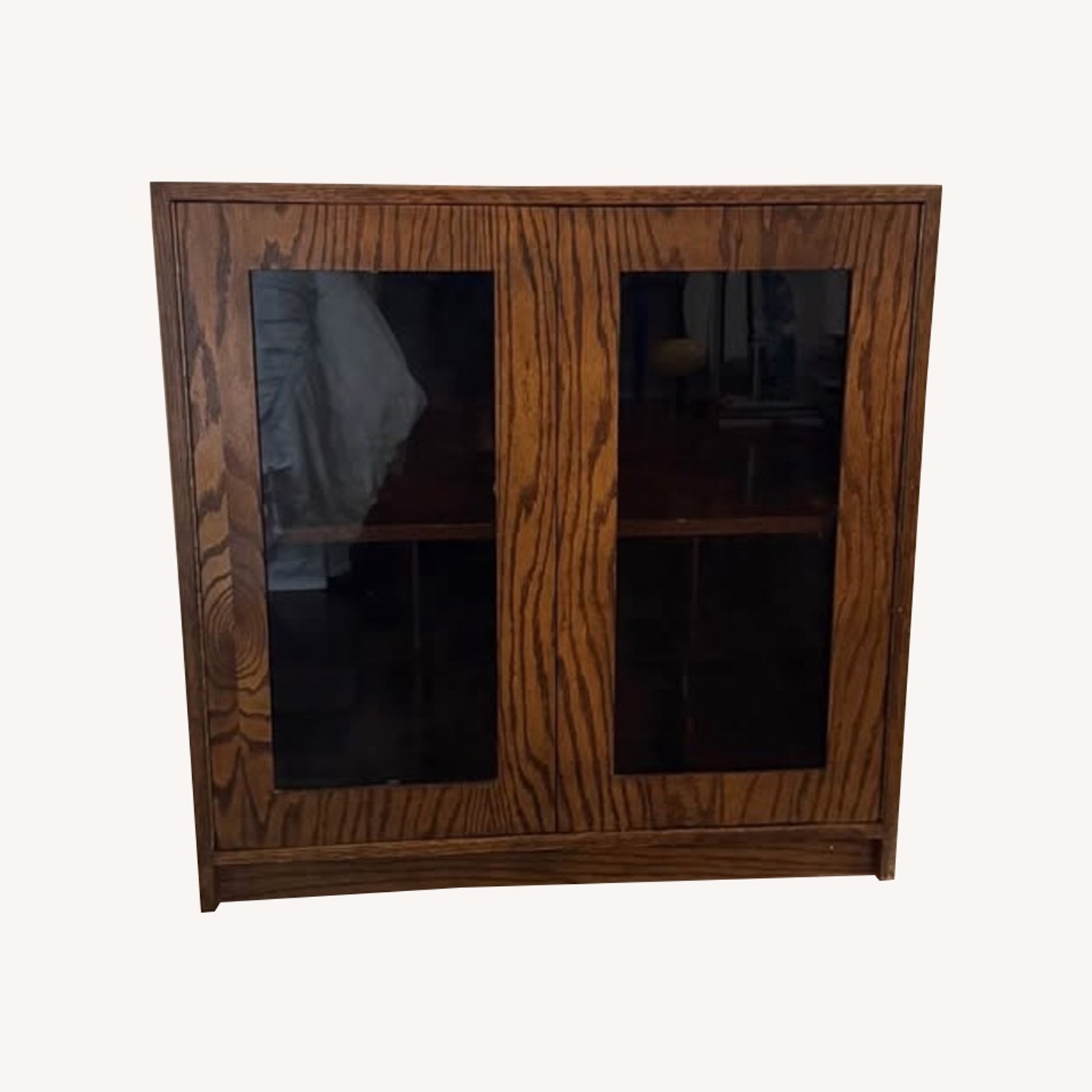 Antique Wooden Record Cabinet - image-9