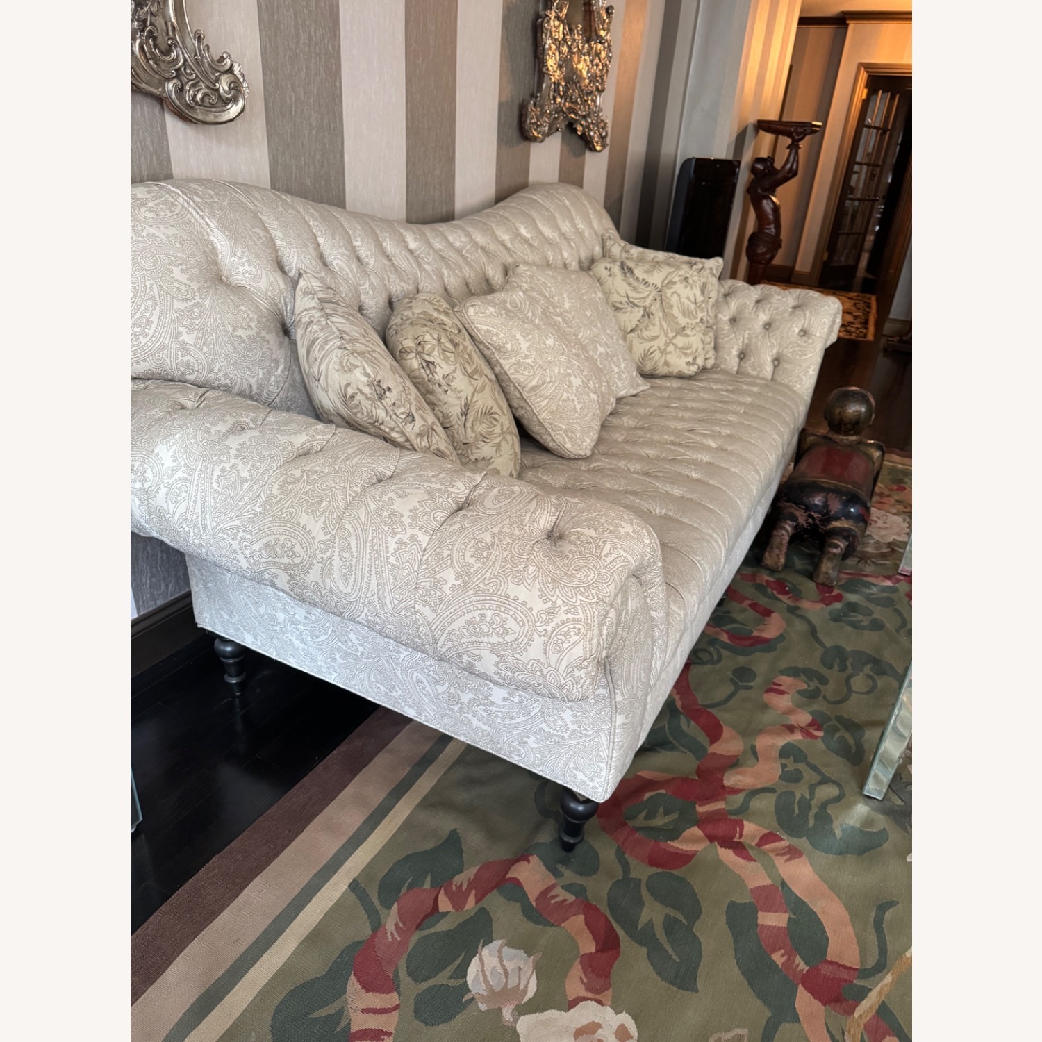 Ralph Lauren Light Gray Fabric 3+ Seater Sofa - image-6