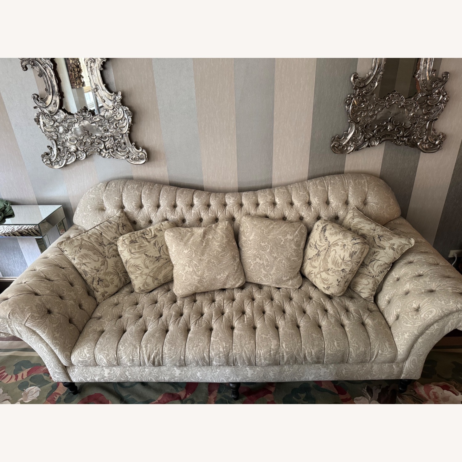 Ralph Lauren Light Gray Fabric 3+ Seater Sofa - image-7