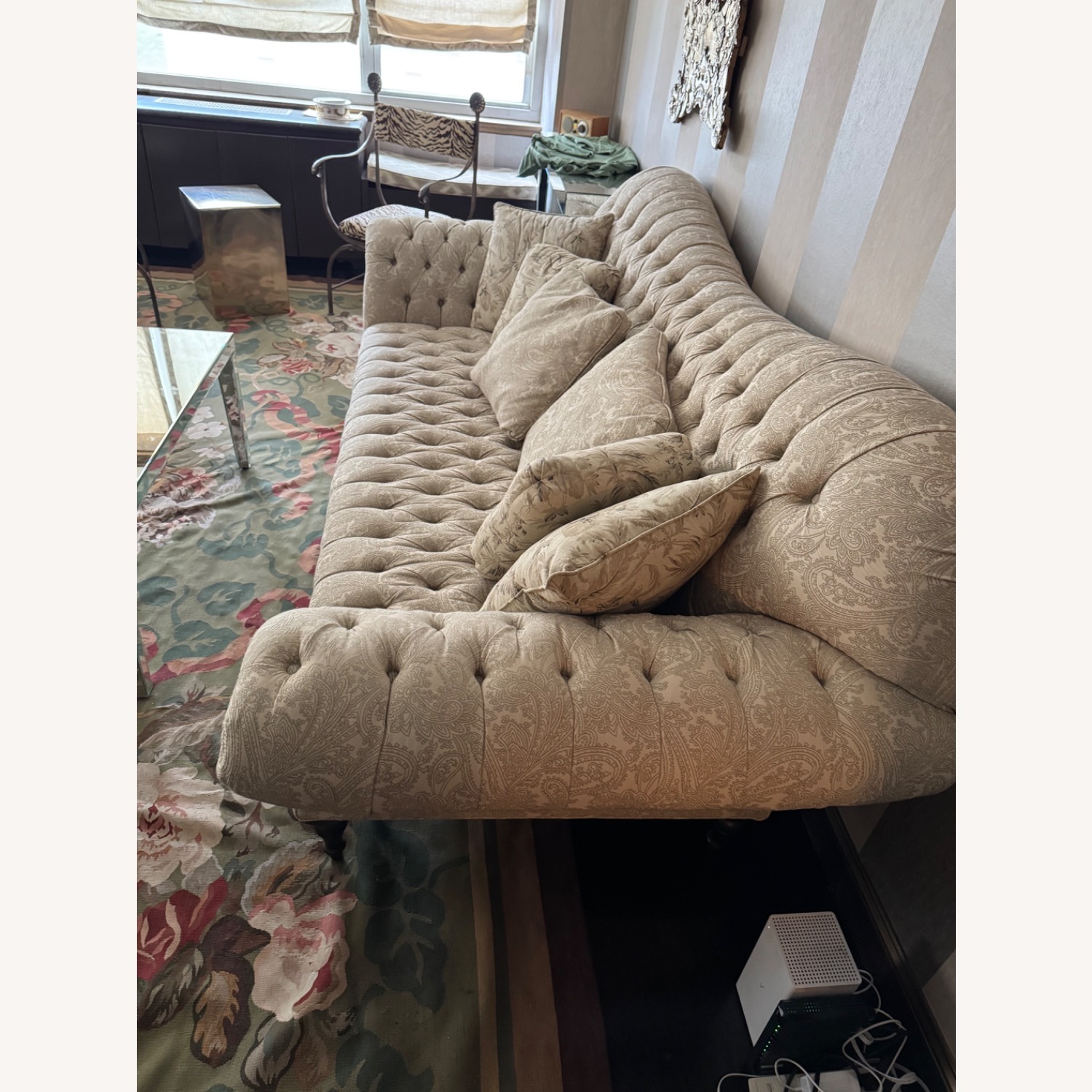 Ralph Lauren Light Gray Fabric 3+ Seater Sofa - image-3