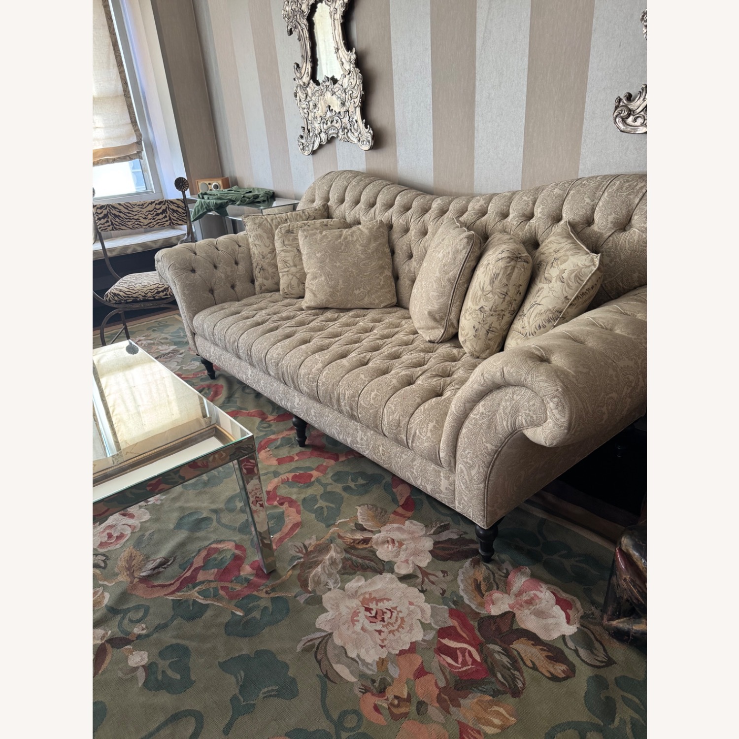 Ralph Lauren Light Gray Fabric 3+ Seater Sofa - image-2